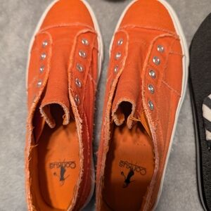 Corkys Women's Orange Slip-On Sneakers